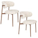Eetkamerstoel Claes Off-white Polyester Wit 57.5x56.5 cm-Eetkamerstoelen-Creating Home