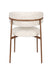 Eetkamerstoel Claes Off-white Polyester Wit 57.5x56.5 cm-Eetkamerstoelen-Creating Home