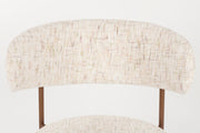 Eetkamerstoel Claes Off-white Polyester Wit 57.5x56.5 cm-Eetkamerstoelen-Creating Home
