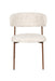 Eetkamerstoel Claes Off-white Polyester Wit 57.5x56.5 cm-Eetkamerstoelen-Creating Home