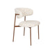 Eetkamerstoel Claes Off-white Polyester Wit 57.5x56.5 cm-Eetkamerstoelen-Creating Home