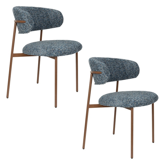 Eetkamerstoel Claes Polyester Blauw – productaanzicht 5