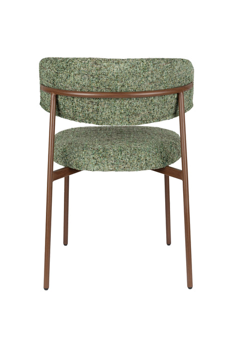 Eetkamerstoel Claes Polyester Groen 57.5x56.5 cm-Eetkamerstoelen-Creating Home