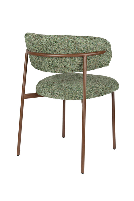 Eetkamerstoel Claes Polyester Groen 57.5x56.5 cm-Eetkamerstoelen-Creating Home