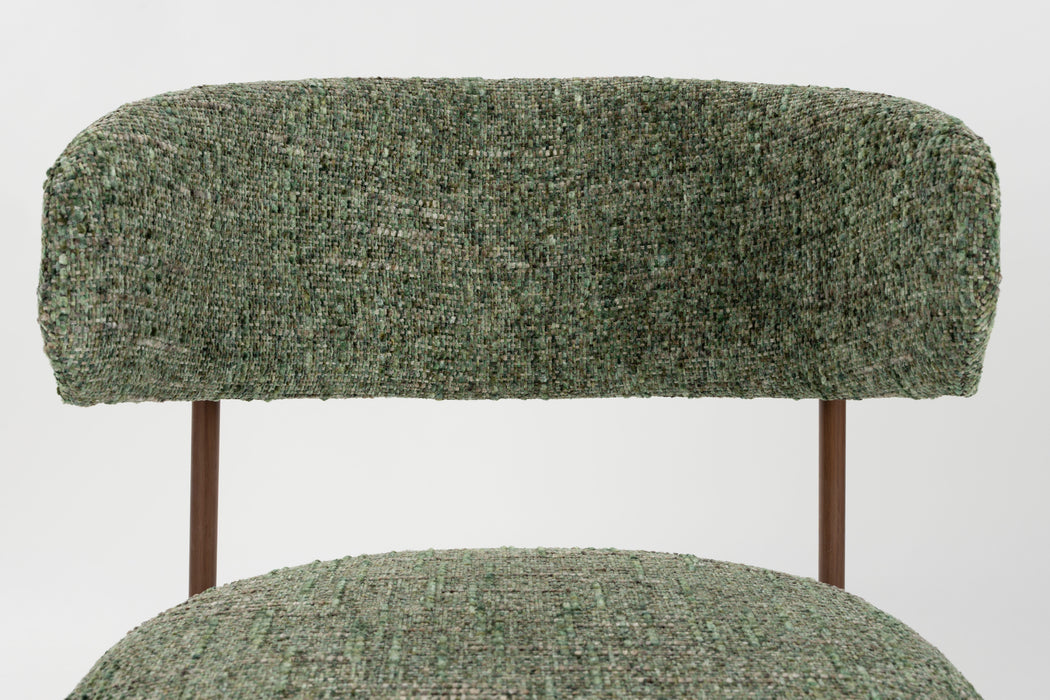 Eetkamerstoel Claes Polyester Groen 57.5x56.5 cm-Eetkamerstoelen-Creating Home