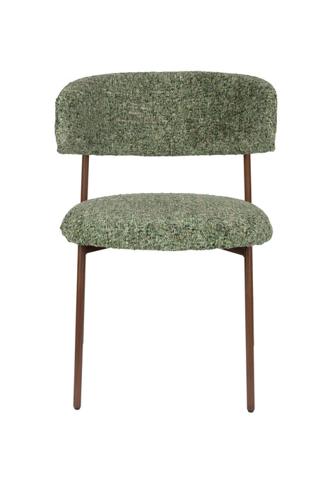 Eetkamerstoel Claes Polyester Groen 57.5x56.5 cm-Eetkamerstoelen-Creating Home