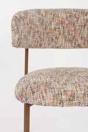 Eetkamerstoel Claes Polyester Multi color 57.5x56.5 cm-Eetkamerstoelen-Creating Home