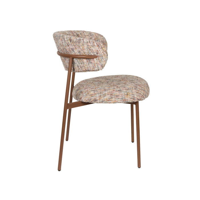 Eetkamerstoel Claes Polyester Multi color 57.5x56.5 cm-Eetkamerstoelen-Creating Home