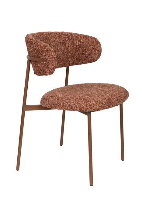 Eetkamerstoel Claes Polyester Terracotta 57.5x56.5 cm