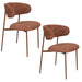 Eetkamerstoel Claes Polyester Terracotta 57.5x56.5 cm-Eetkamerstoelen-Creating Home