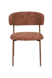 Eetkamerstoel Claes Polyester Terracotta 57.5x56.5 cm-Eetkamerstoelen-Creating Home