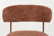 Eetkamerstoel Claes Polyester Terracotta 57.5x56.5 cm-Eetkamerstoelen-Creating Home
