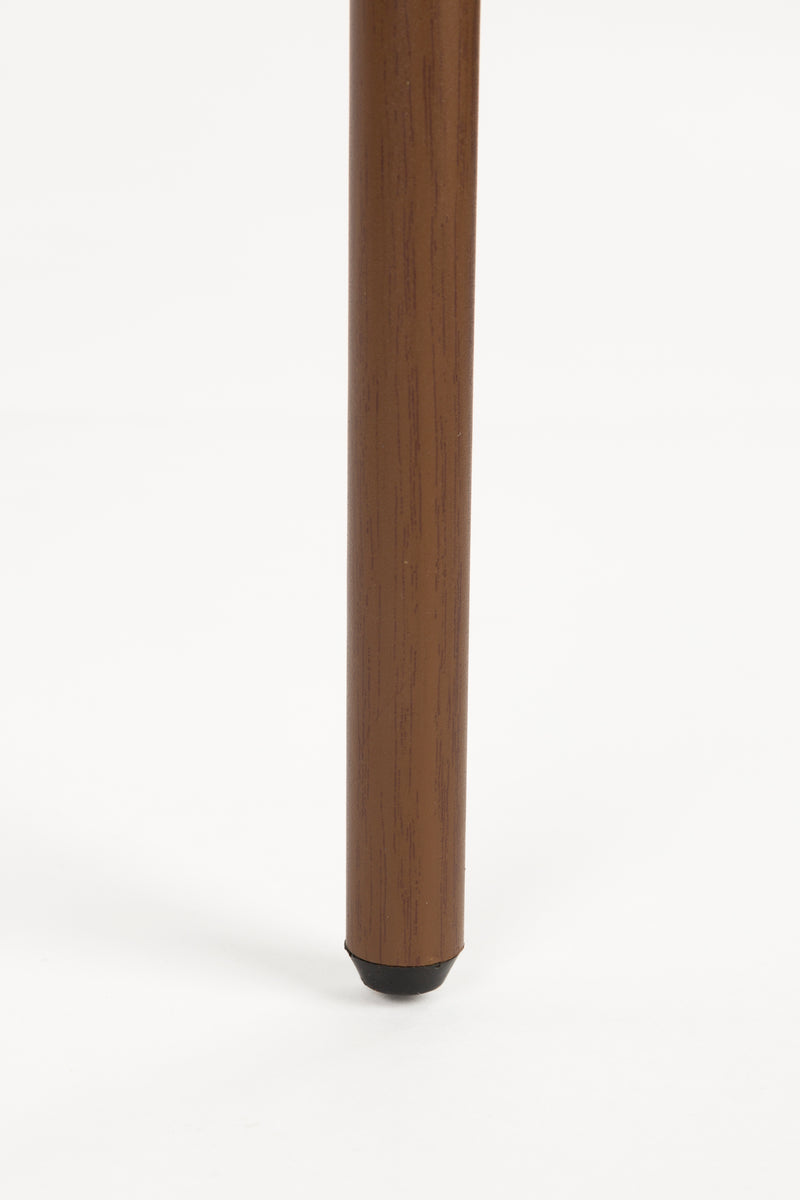 Eetkamerstoel Claes Polyester Terracotta 57.5x56.5 cm-Eetkamerstoelen-Creating Home