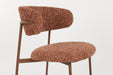 Eetkamerstoel Claes Polyester Terracotta 57.5x56.5 cm-Eetkamerstoelen-Creating Home