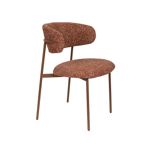 Eetkamerstoel Claes Polyester Terracotta 57.5x56.5 cm-Eetkamerstoelen-Creating Home
