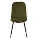 Eetkamerstoel Claire Metaal | Textiel Green-Eetkamerstoelen-J-Line