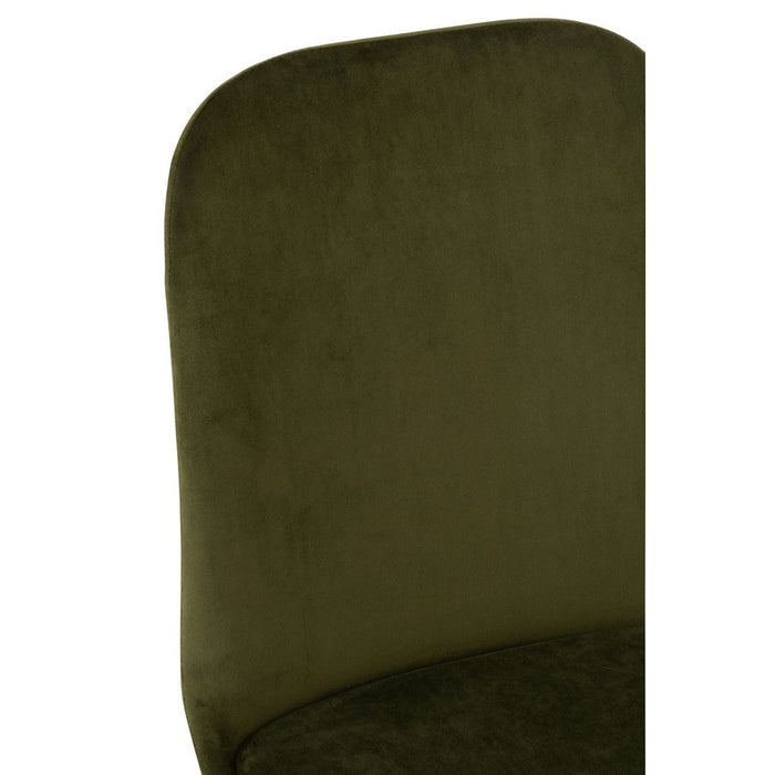 Eetkamerstoel Claire Metaal | Textiel Green-Eetkamerstoelen-J-Line