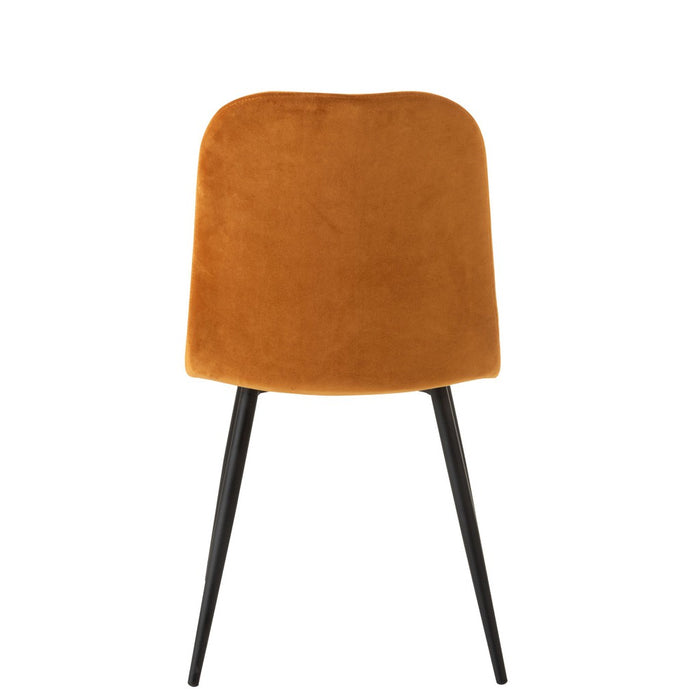 Eetkamerstoel Claire Metaal | Textiel Ochre-Eetkamerstoelen-J-Line