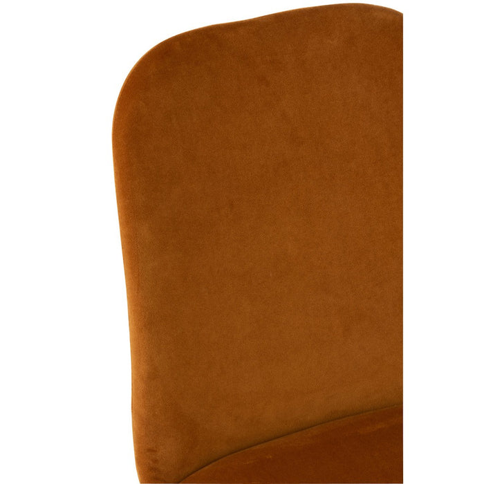 Eetkamerstoel Claire Metaal | Textiel Ochre-Eetkamerstoelen-J-Line