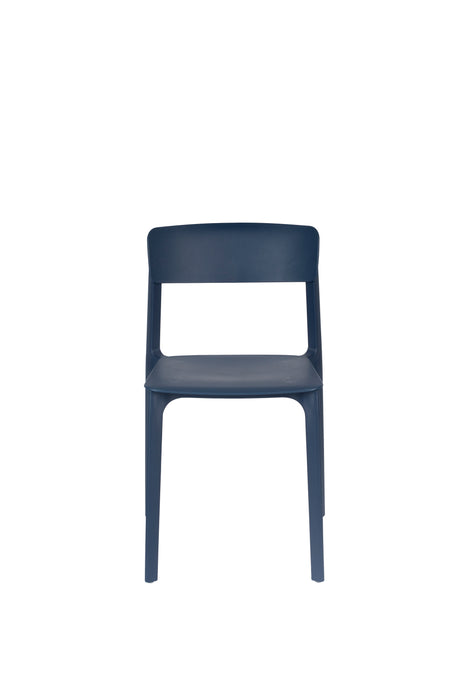 Eetkamerstoel Clive Donker Plastic Blauw 47x48 cm-Fauteuils-Creating Home