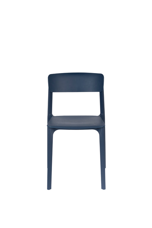 Eetkamerstoel Clive Donker Plastic Blauw 47x48 cm-Fauteuils-Creating Home