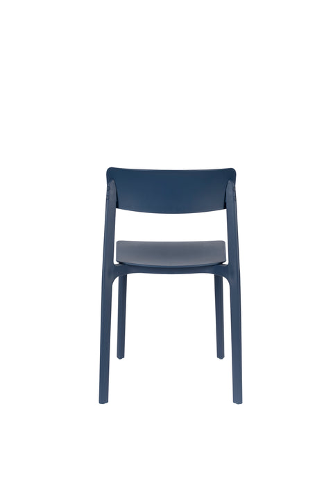 Eetkamerstoel Clive Donker Plastic Blauw 47x48 cm-Fauteuils-Creating Home