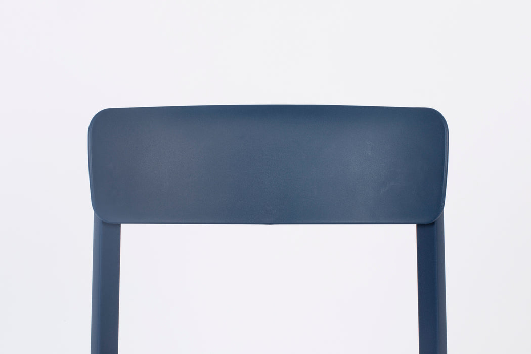 Eetkamerstoel Clive Donker Plastic Blauw 47x48 cm-Fauteuils-Creating Home