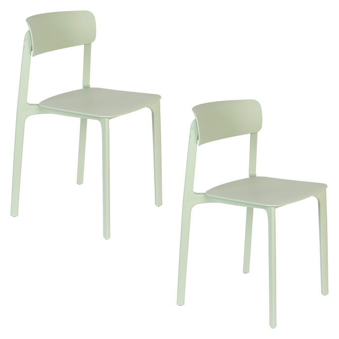 Eetkamerstoel Clive Light Plastic Groen 47x48 cm