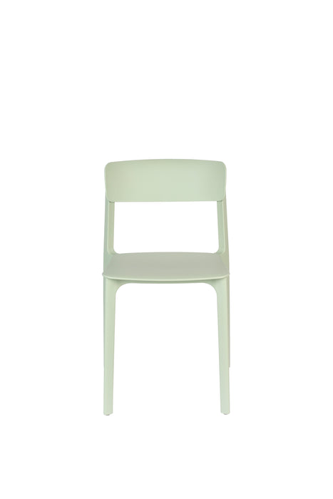 Eetkamerstoel Clive Light Plastic Groen 47x48 cm-Eetkamerstoelen-Creating Home