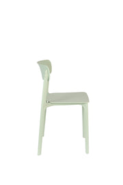 Eetkamerstoel Clive Light Plastic Groen 47x48 cm-Eetkamerstoelen-Creating Home