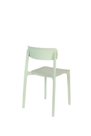 Eetkamerstoel Clive Light Plastic Groen 47x48 cm-Eetkamerstoelen-Creating Home