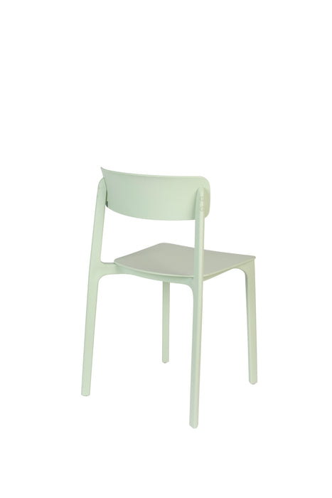 Eetkamerstoel Clive Light Plastic Groen 47x48 cm-Eetkamerstoelen-Creating Home