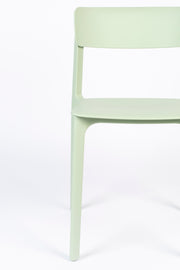 Eetkamerstoel Clive Light Plastic Groen 47x48 cm-Eetkamerstoelen-Creating Home