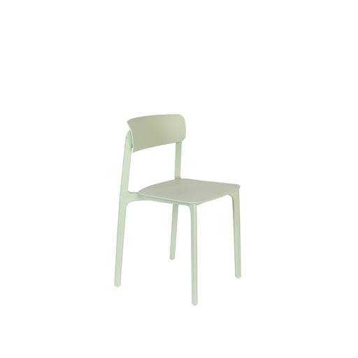 Eetkamerstoel Clive Light Plastic Groen 47x48 cm-Eetkamerstoelen-Creating Home