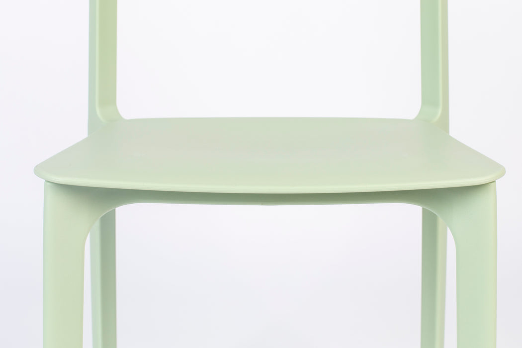 Eetkamerstoel Clive Light Plastic Groen 47x48 cm-Fauteuils-Creating Home