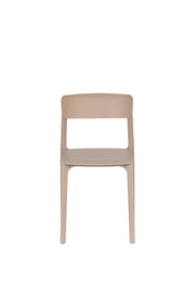Eetkamerstoel Clive Plastic Bruin 47x48 cm-Eetkamerstoelen-Creating Home