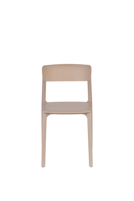 Eetkamerstoel Clive Plastic Bruin 47x48 cm-Fauteuils-Creating Home