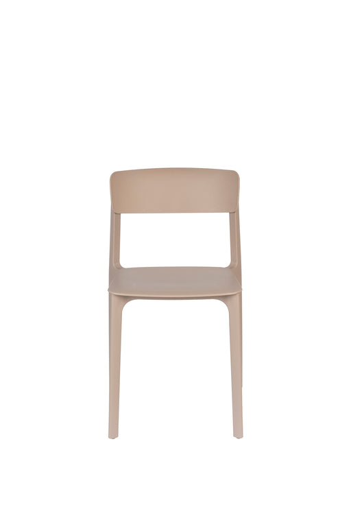 Eetkamerstoel Clive Plastic Bruin 47x48 cm-Fauteuils-Creating Home