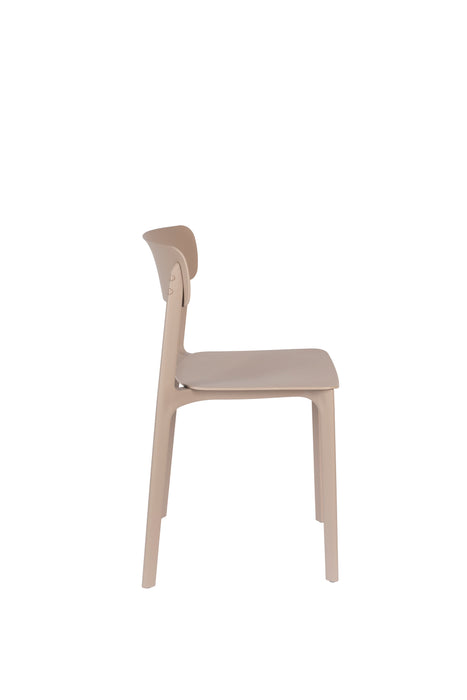 Eetkamerstoel Clive Plastic Bruin 47x48 cm-Fauteuils-Creating Home