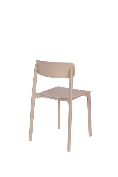 Eetkamerstoel Clive Plastic Bruin 47x48 cm-Fauteuils-Creating Home