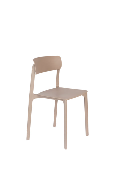 Eetkamerstoel Clive Plastic Bruin 47x48 cm-Fauteuils-Creating Home