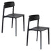 Eetkamerstoel Clive Plastic Zwart 47x48 cm