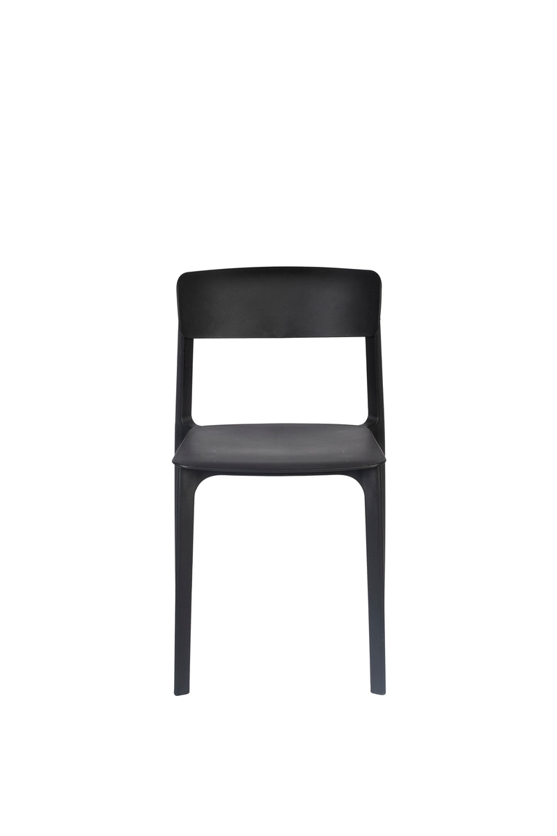 Eetkamerstoel Clive Plastic Zwart 47x48 cm-Eetkamerstoelen-Creating Home