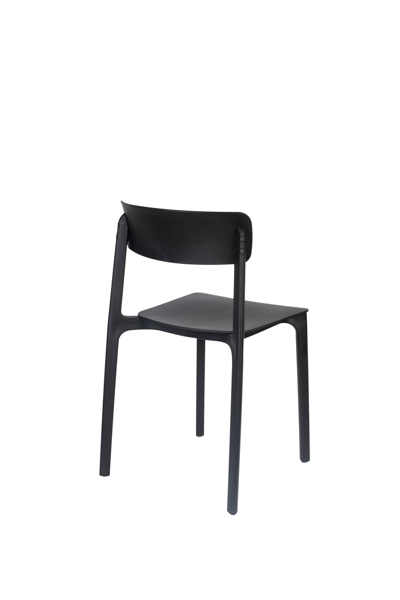Eetkamerstoel Clive Plastic Zwart 47x48 cm-Eetkamerstoelen-Creating Home