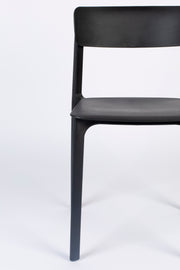 Eetkamerstoel Clive Plastic Zwart 47x48 cm-Eetkamerstoelen-Creating Home