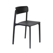 Eetkamerstoel Clive Plastic Zwart 47x48 cm-Eetkamerstoelen-Creating Home
