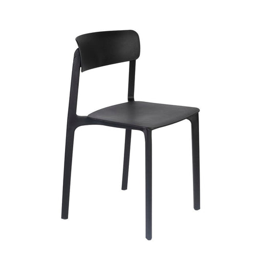 Eetkamerstoel Clive Plastic Zwart 47x48 cm-Fauteuils-Creating Home