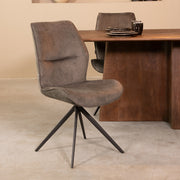 Eetkamerstoel Comfy Antraciet Cosmo 48x64x91 cm-Eetkamerstoelen-LABEL51
