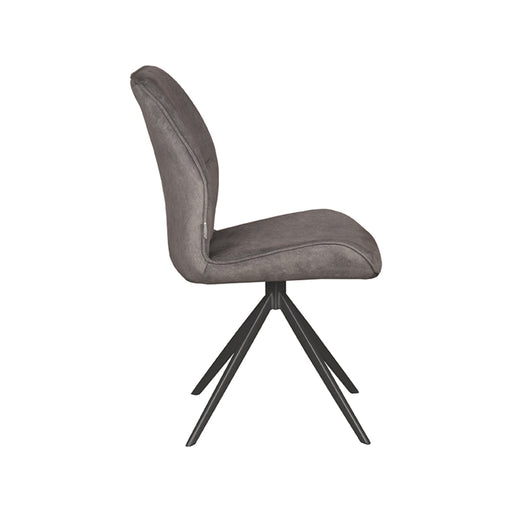 Eetkamerstoel Comfy - Antraciet - Cosmo - Zwart Onderstel-Eetkamerstoelen-LABEL51