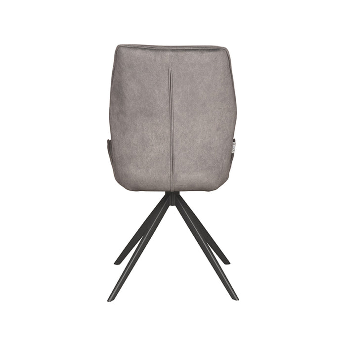 Eetkamerstoel Comfy - Antraciet - Cosmo - Zwart Onderstel-Eetkamerstoelen-LABEL51